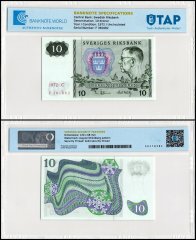 Sweden 10 Kronor Banknote, 1972, P-52c.2, UNC